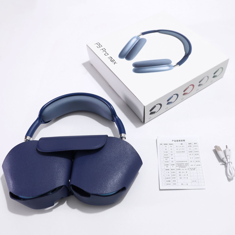 P9 Pro Max Head mounted Bluetooth Earphones Stereo Type-C Interface with Protective Package Wireless Earphones Wholesale