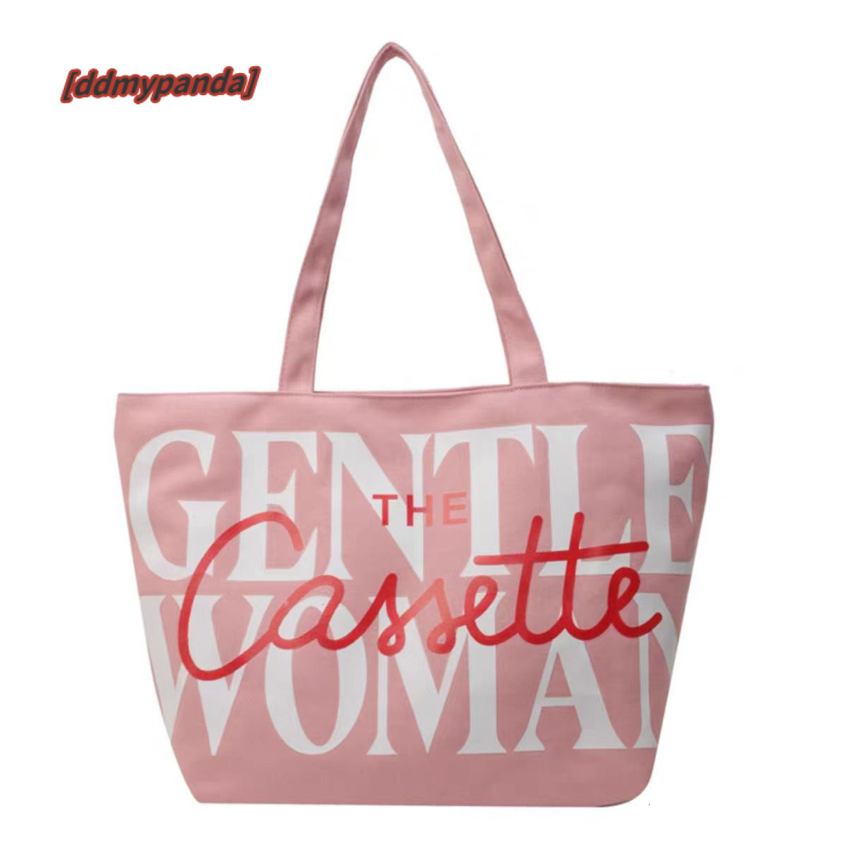 Thai niche canvas for women 2024 new fashionable large capacity letter shoulder class tote bag #13 ddmypanda