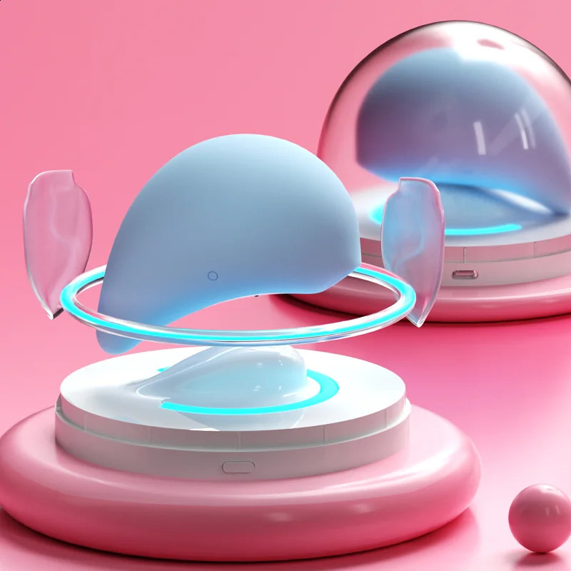 Little Dolphin Sucking Vibration 2 in 1 Mini Vibrating Egg Vibrator Nipple Massager Clitoral Stimulator Female Adult Sex Toy 241105