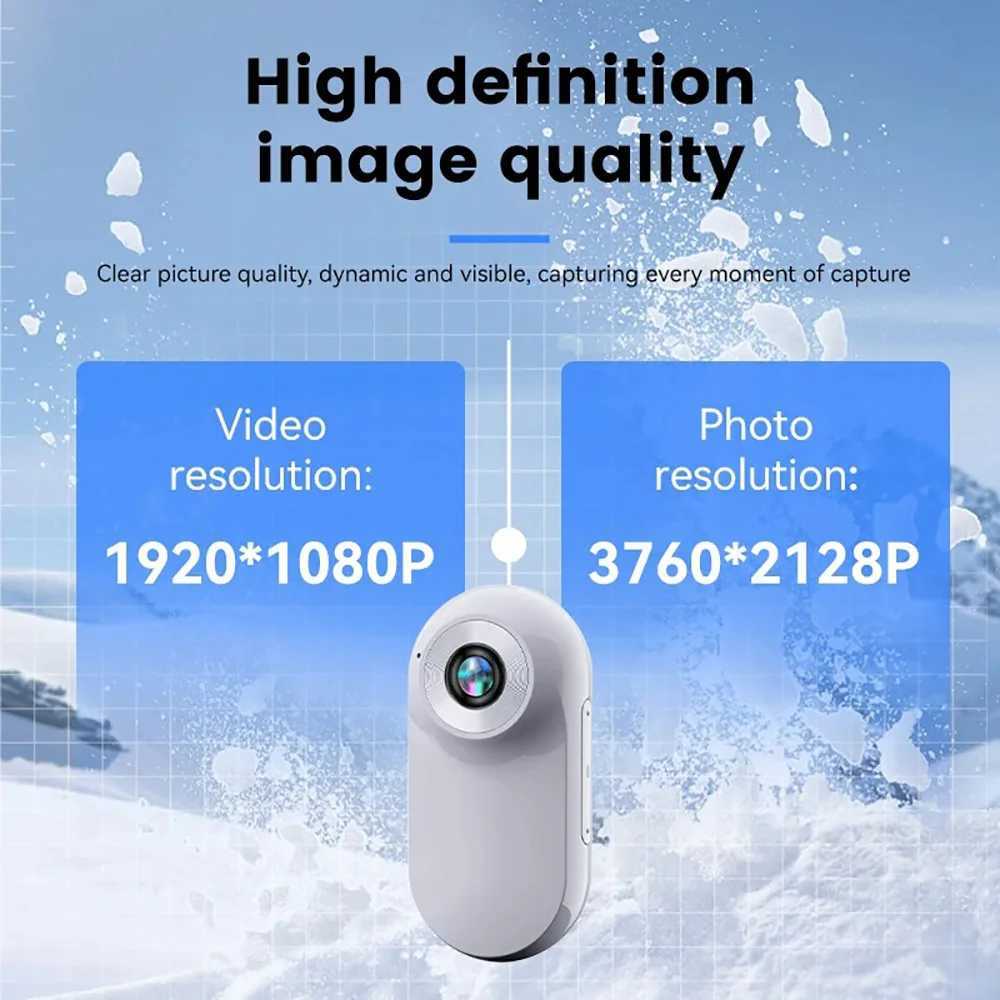 1080P Thumb Sports Camera Outdoor Mini 360 Rotating Bicycle Sports Camera with LCD Sn Driving Recorder Pet Collar Camera Y241105