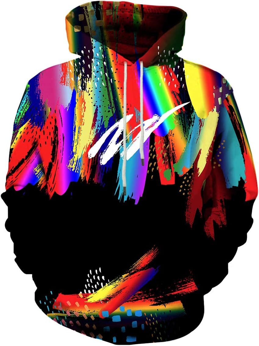 Hoodie for Unisex Colorful Graphic Hoodies 3D Print Cool Cool Design with Pocket for Men and Women Graphic Fashionable and cool