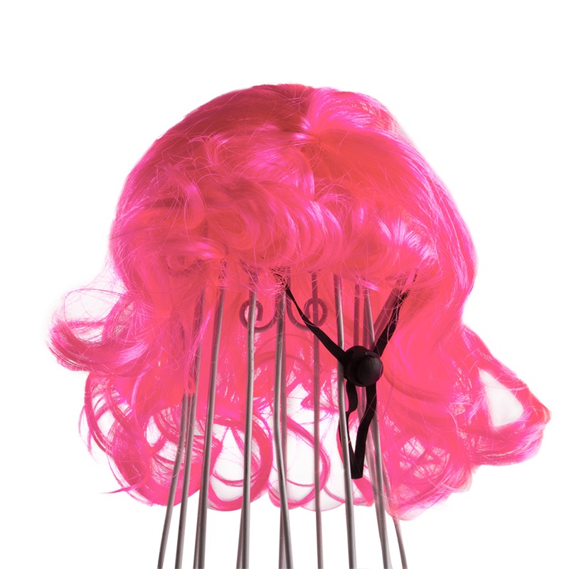 Dog wig funny pet hair accessories cat bangs headgear trimmable pet costume cosplay decoration colorful multi style grooming brown red 10 45md