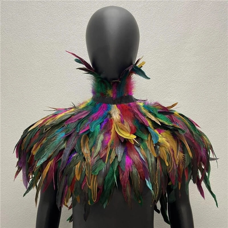 Dress Cape Halloween Wedding Party Shawl Scarf Women Neck Scarves Woman Gothic Style Snood Children Turkey Shawls Feather Y2k 241105