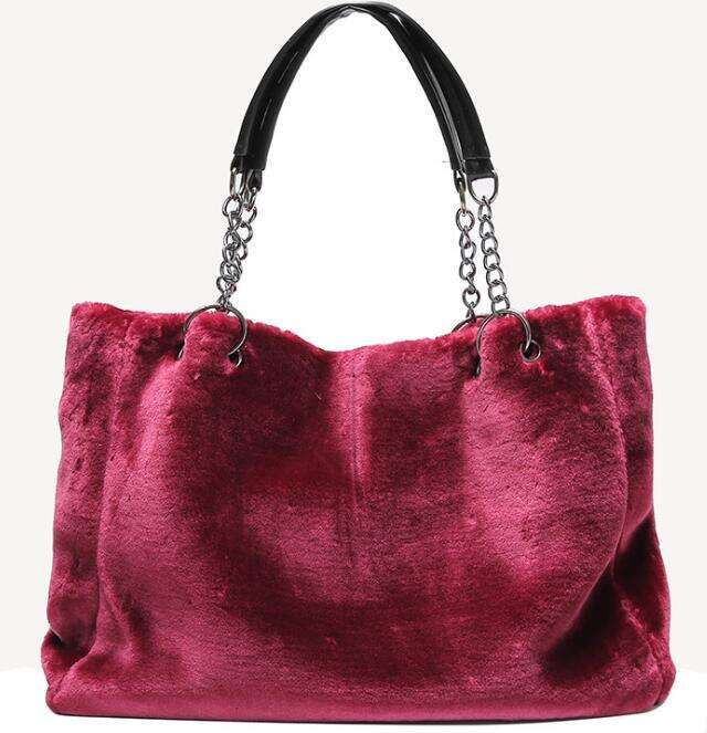Designer Bag 2020 Autumn New Plush Women's Bag Handbag European And American Fashion Fur Big Bag