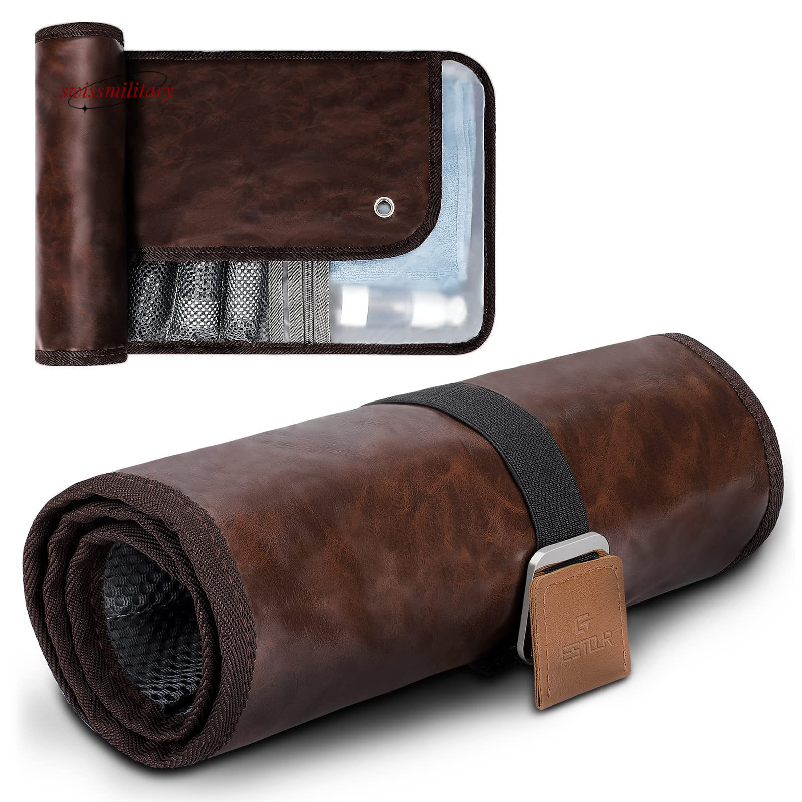 Men's toiletry travel set waterproof bathroom roll storage bag for shaving kit toiletries #21 swissmilitary