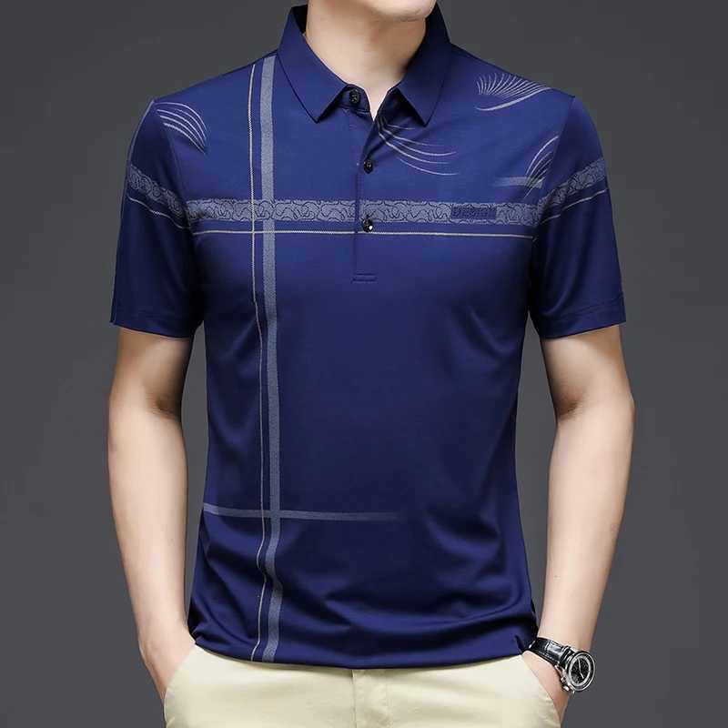 Mens casual and fashionable shirt breathable and comfortable embroidered top W241104