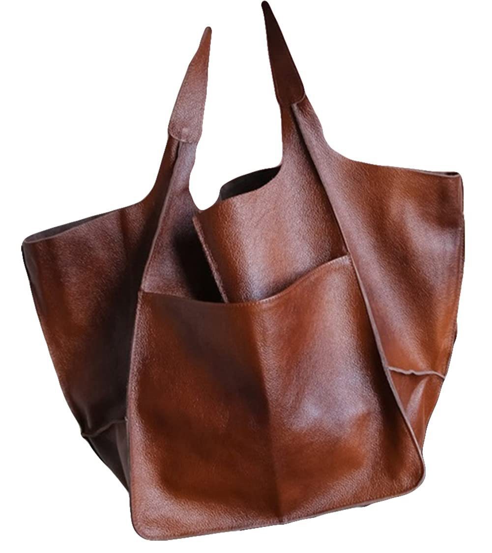 New designer minimalist large soft leather large capacity single shoulder handbag women's bag trendy bag