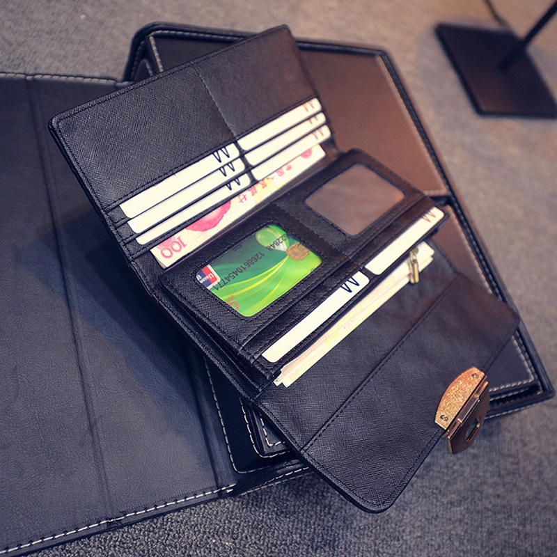New Well-known Brand Spring Lock Designer Short And Long Retro Multifunctional Coin Pocket Holder Women's Handbag Wallet