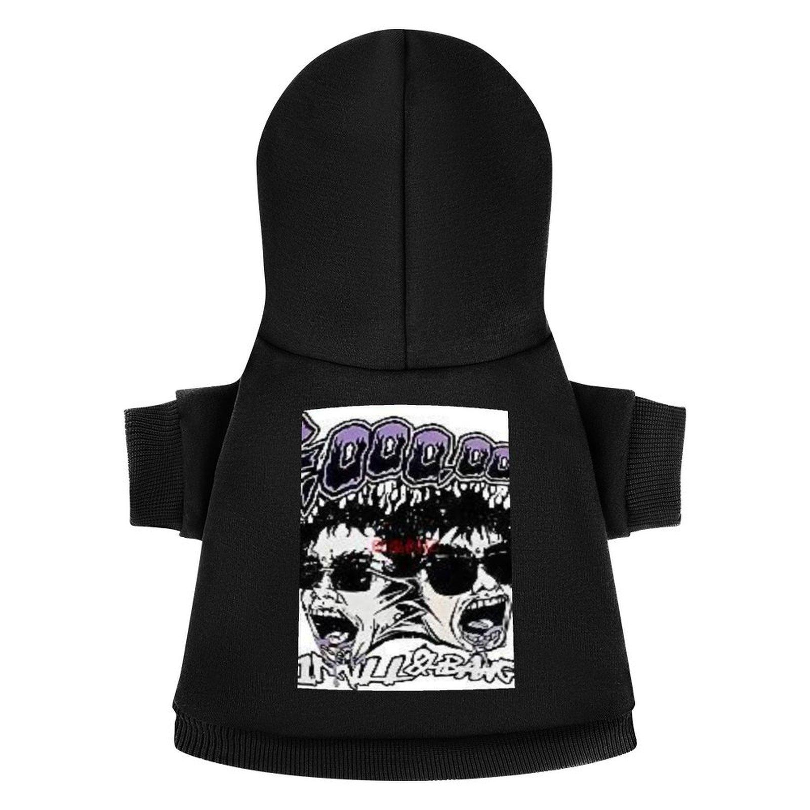 Fashion Casual Dog Sweatshirts Long Sleeve Street Hip Hop Dog Clothes Hoodie DIY Anime Fine Fabrics Pet Pullover Hoodie