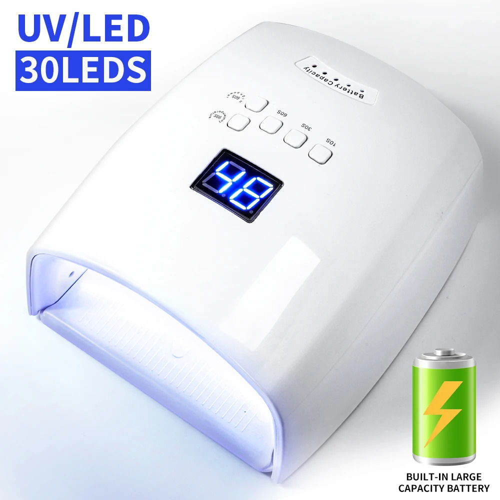 Professional Rechargeable Infrared Sensor Nail Lamp 33LED with 3 Timers Fast Cure All Gel Nail Polish Nail Drying Salon Tools 241104