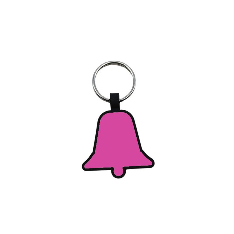 Fashion Bell Dog Tags Keyring Food Grade Silicone Pet Tag DIY Cat And Dog ID Card Keychains