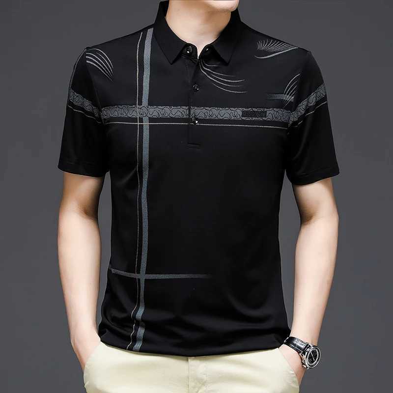 Mens casual and fashionable shirt breathable and comfortable embroidered top W241104