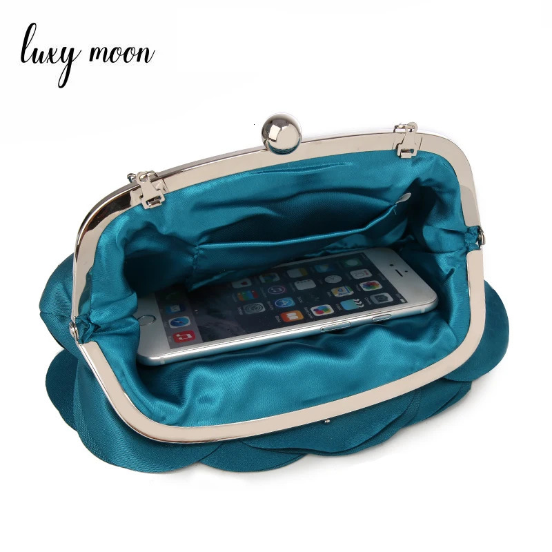 Evening Bag Flower Bride Small Purse Full Dress Party Handbag Wedding Wallet Women Floral Chain Lady Clutches EB034 241126