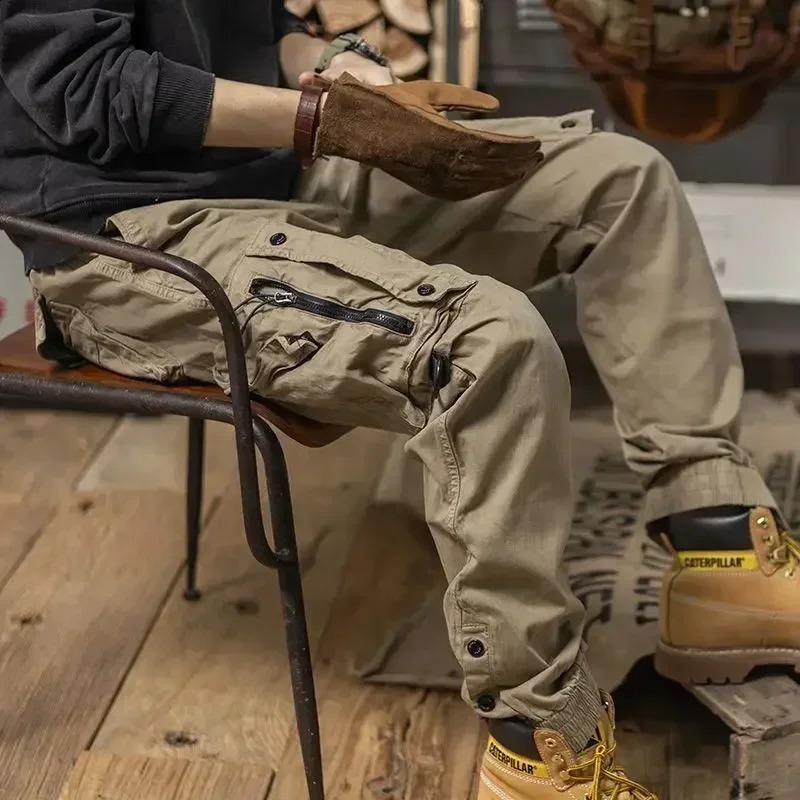 Male Trousers Outdoor Mens Cargo Pants Trekking Motorcycle Multi Pocket Biker Multipockets Hiking Big Size Slacks Large y 241105