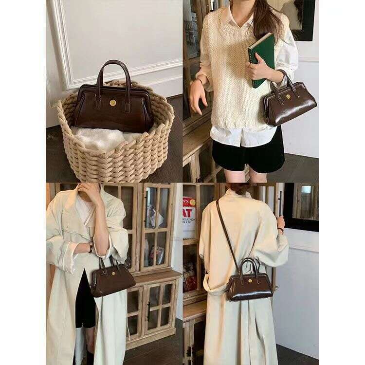 Designer Bag JIAERDI Vintage Wine Red Messenger Bag Women Retro Pu Leather Handle Chic Casual Crossbody Bags Ladies Harajukuu Y2k Bags Female handbag