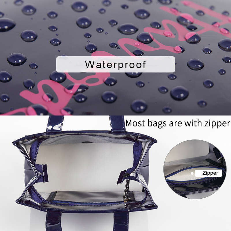 Designer Bag New Fashion Style Jelly Handbag For Women Eco Friendly Flower Tote Shopping Bag Reusable Waterproof PVC Shoulder Shopper Bag