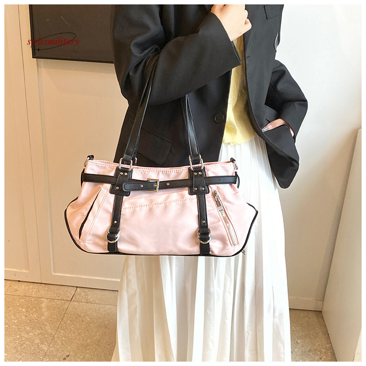 Sweet and Cool Hot Girl Motorcycle Women's Same Style Street Underarm Minimally Charming Cute Large Capacity Shoulder Bag #41 swissmilitary
