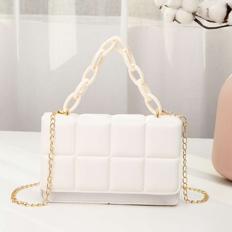 Designer Bag 2024 Pu Leather Shoulder Bags For Women Fashion Texture Black Chain Crossbody Bags Summer Trend Handbags Ladies Square Bag handbag