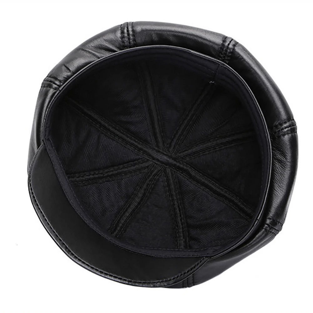 Four Seasons Retro Mens Baseball Hat Visor sboy Real Leather Fashion Beret 241009
