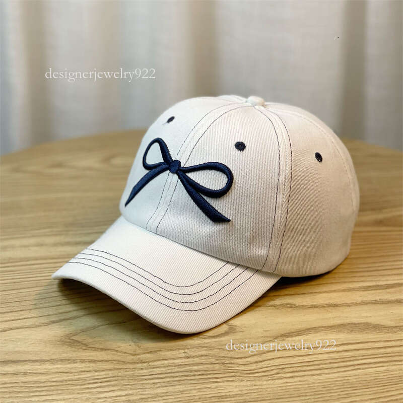 Butterfly designer bow denim baseball cap versatile visor wide brim for women girls sweet Christmas gift