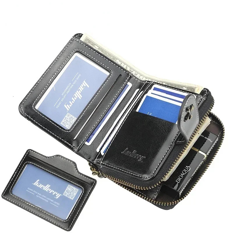 Wallet And Purse PU Leather Money Bag Women's Short Wallet Small Coin Designer Deck Blue Red Handbag New Women's Wallet