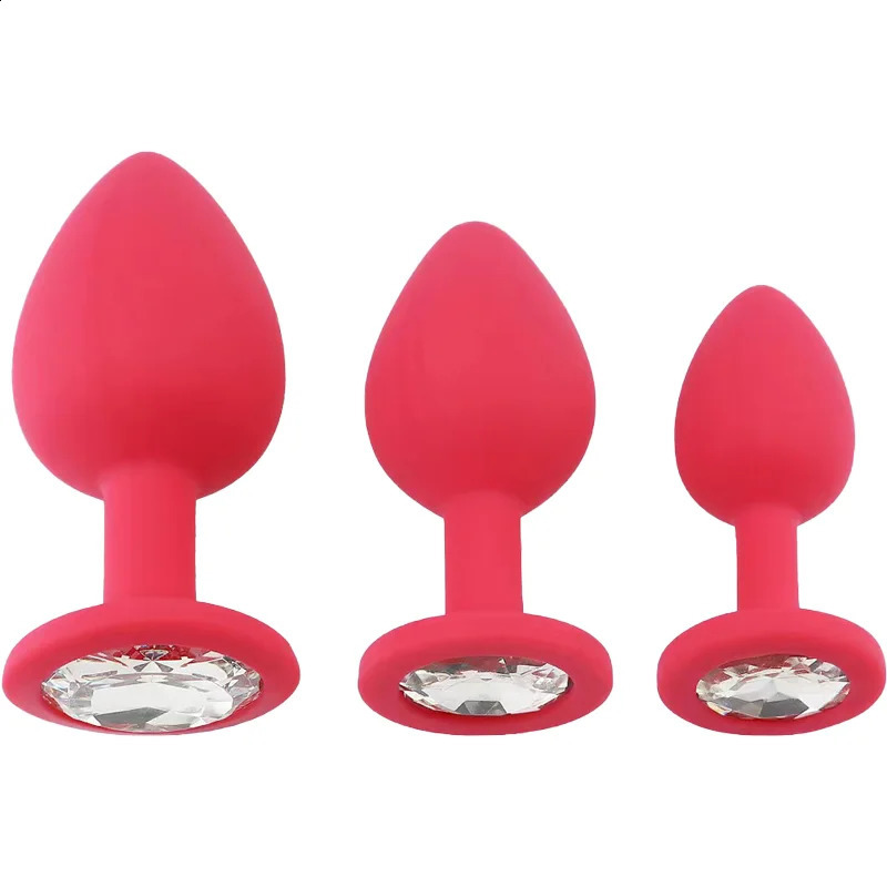 Silicone Butt Plug Anal 3 Size Male and Female Trainer Adult Sex Toy For Gay 241105