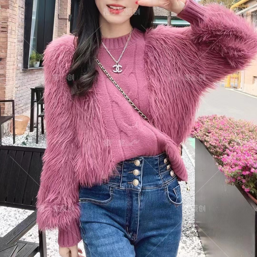 Autumn And Winter New Pullover Sweater Women S Korean Fashion Versatile Casual Round Neck Lazy Style Fried Dough Twists Slim Knit Shirt Women F1105#46