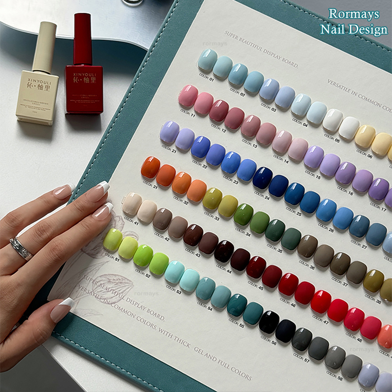 Rormays Popular Winter gel nail polish Set 60PCS Mixed gel Shiny Nail Salon Semi permanent Varnish UV LED Color Tuoker Nail 15ML Nail art factory whol