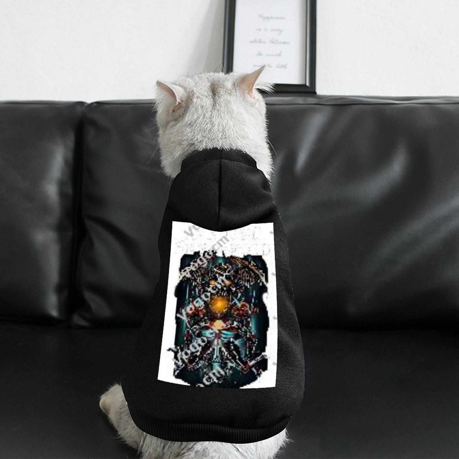 Wholesale Cat and Dog Sweatshirt Hoodie Outdoor Walking Dog Clothes Hoodie Black Warm Soft Pet Pullover Hoodie