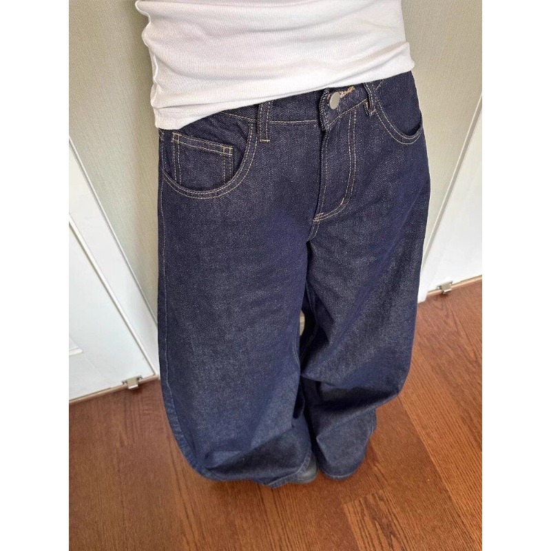 QWEEK Y2k Oversized Jeans Woman Streetwear Vintage Baggy Haruku Denim Pants Korean Fashion Spring Grunge Trousers Aesthetic