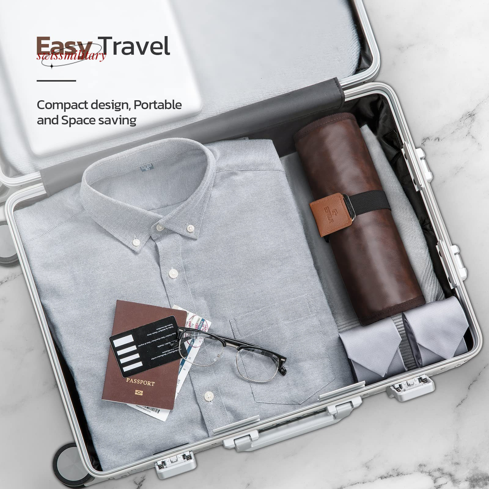Men's toiletry travel set waterproof bathroom roll storage bag for shaving kit toiletries #21 swissmilitary