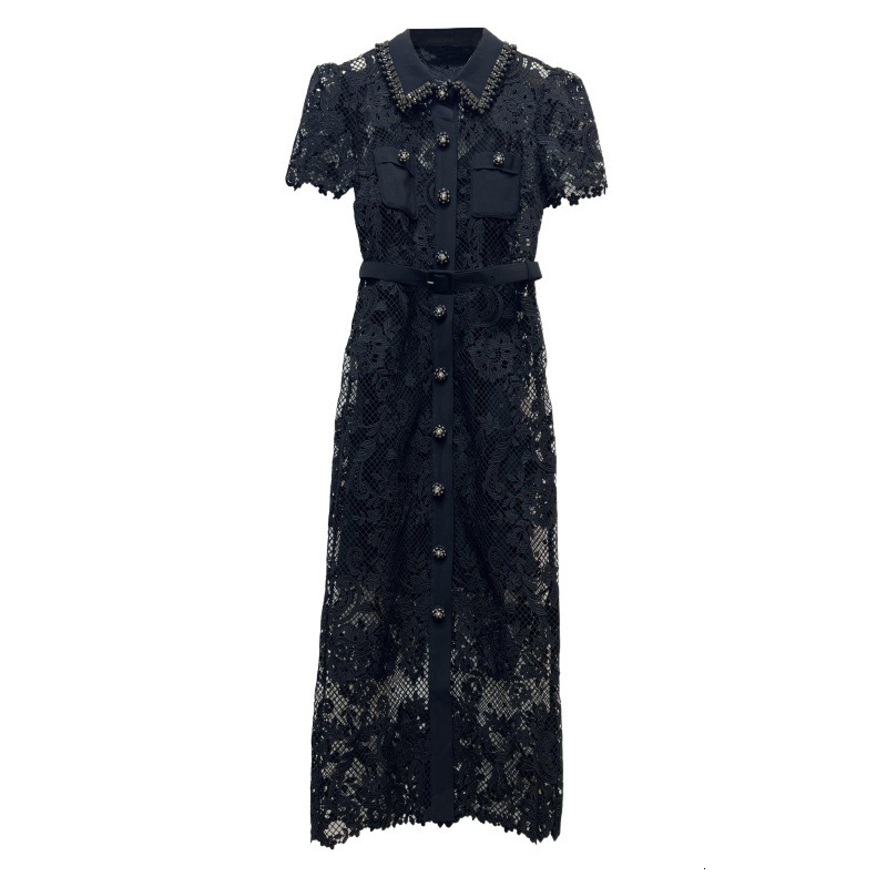 JAMERARY Quality Summer Pearls Dias Beaded Buttons Water Salute Wer Embroidery Lace Evening Prom Dress Women Holiday Robe