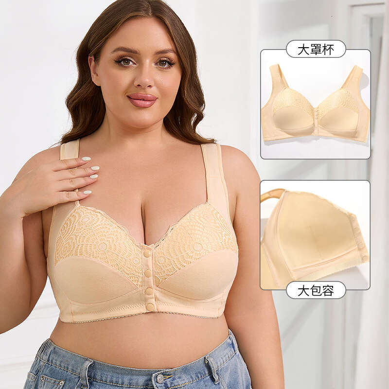 shanshi bra set A-G Cup 36-52 Oversized Bra Size No Steel Hoop Tank Top Creative Lace Front Button Underwear