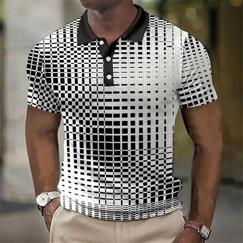 New trend mens summer short slip 3D digital printed shirt. W241104