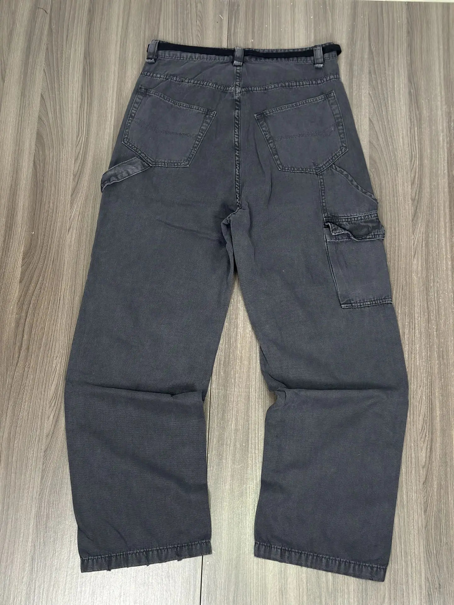 Arrive y Wide Leg Cotton Patchwork Casual Pants Men Women High Street Loose Pant Washed 241105