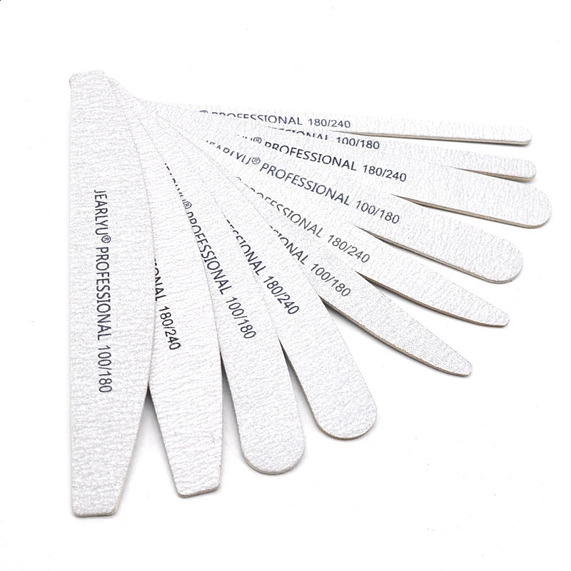 100pcslot Nail File 100 180 240 Wood Various File Nail Polish Manicure Sanding Vijlen Nails Buffer Professional Nail Art Tool 241105