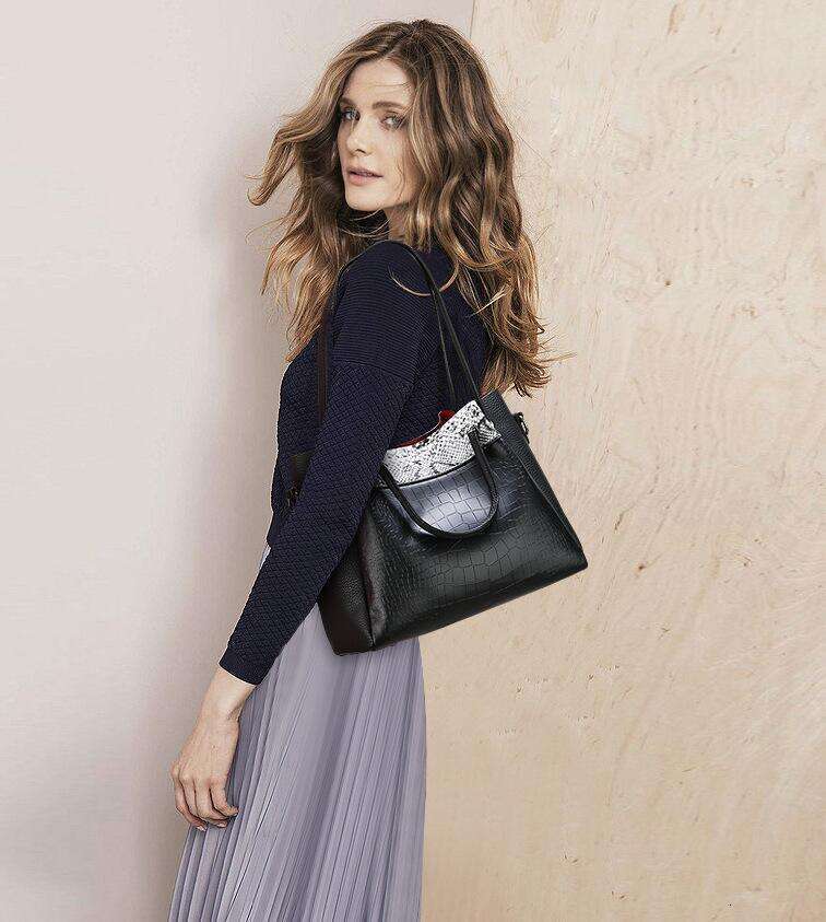 Designer Bag New European And American Women's Bag Trend Snake Pattern Sub Mother Bag Large Capacity 2-Piece Simple One Shoulder Messeng