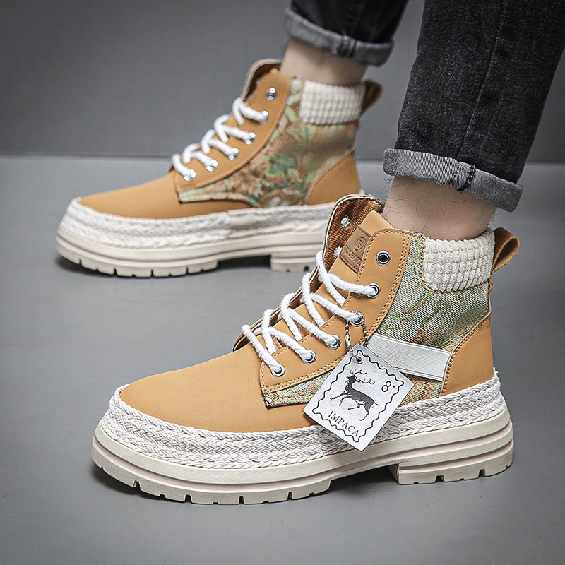 Men's Retro Hiking Boots hot - New Waterproof Leather High Top Sneakers for Outdoor Casual Wear