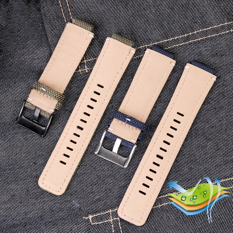 Nylon leather strap for TIMEX T2N720721 TW2T7650076300 series sports nylon watch with 2416mm raised mouth 241105
