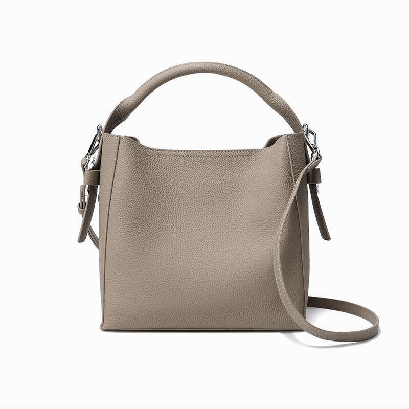 2025 New Women's High Quality Shoulder Handbag Real Cow Leather, Versatile Simple and Fashionable Crossbody Bucket Bag for Girls
