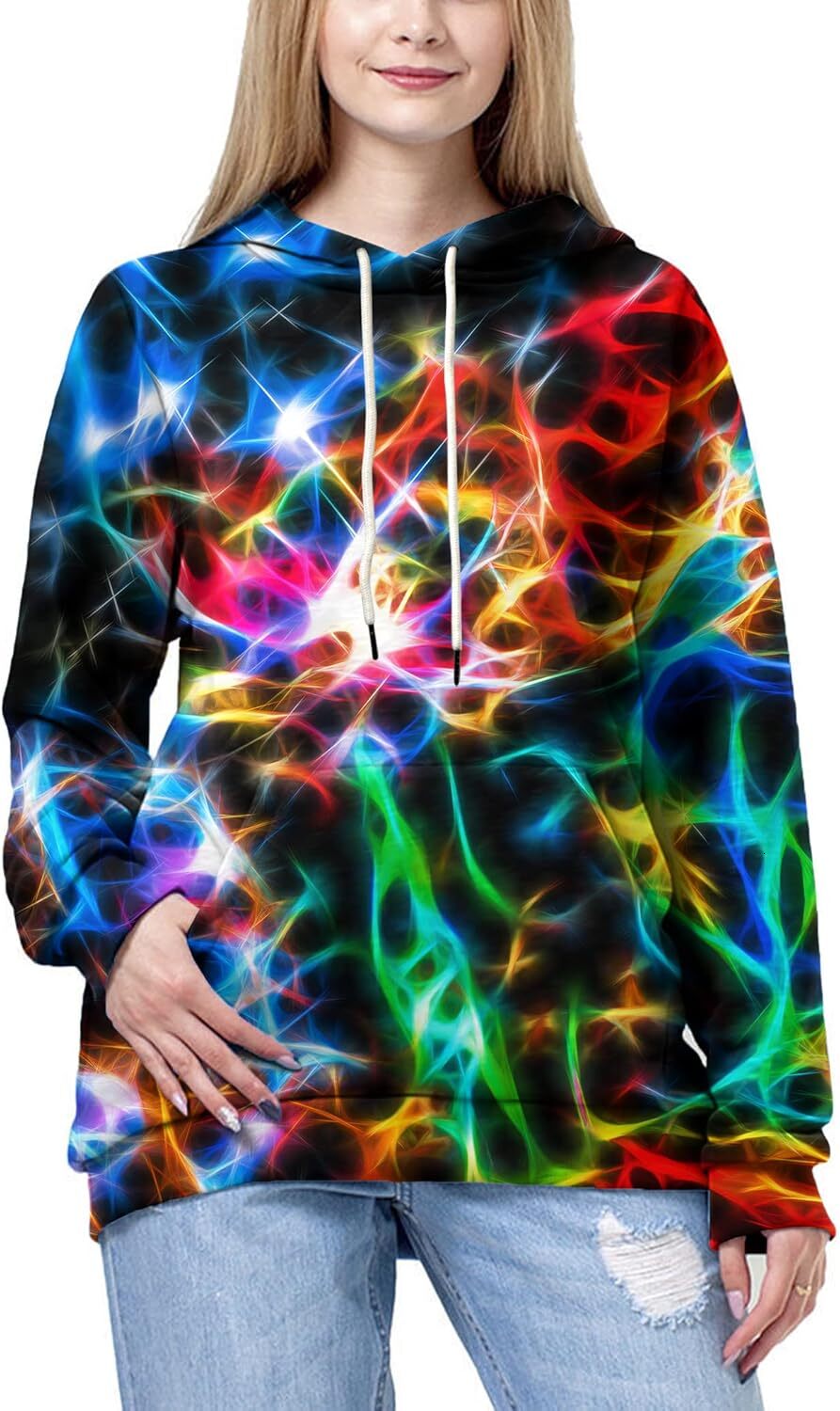 Hoodie for Mens Unisex 3D Printed Hooded Sweatshirt Casual Pullover Hoodie with Big Pockets Graphic Hoodies sweatshirt Fashionable, cool, and warm