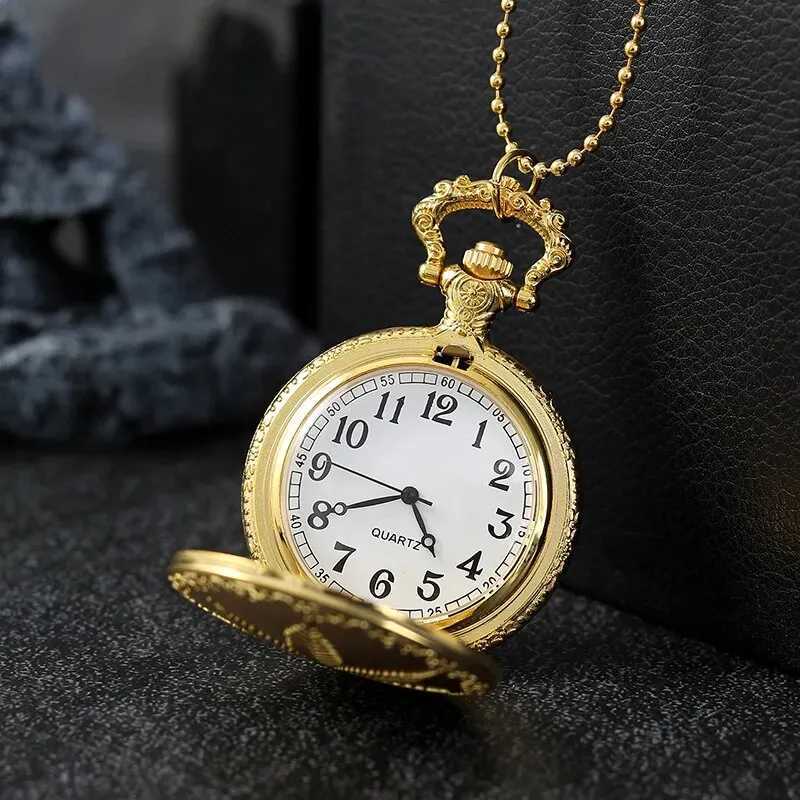 Best Gifts Quartz Pocket Watch Design Maple Leaf Necklace Pendant Pocket Watch Clock for Mens WomensX241104