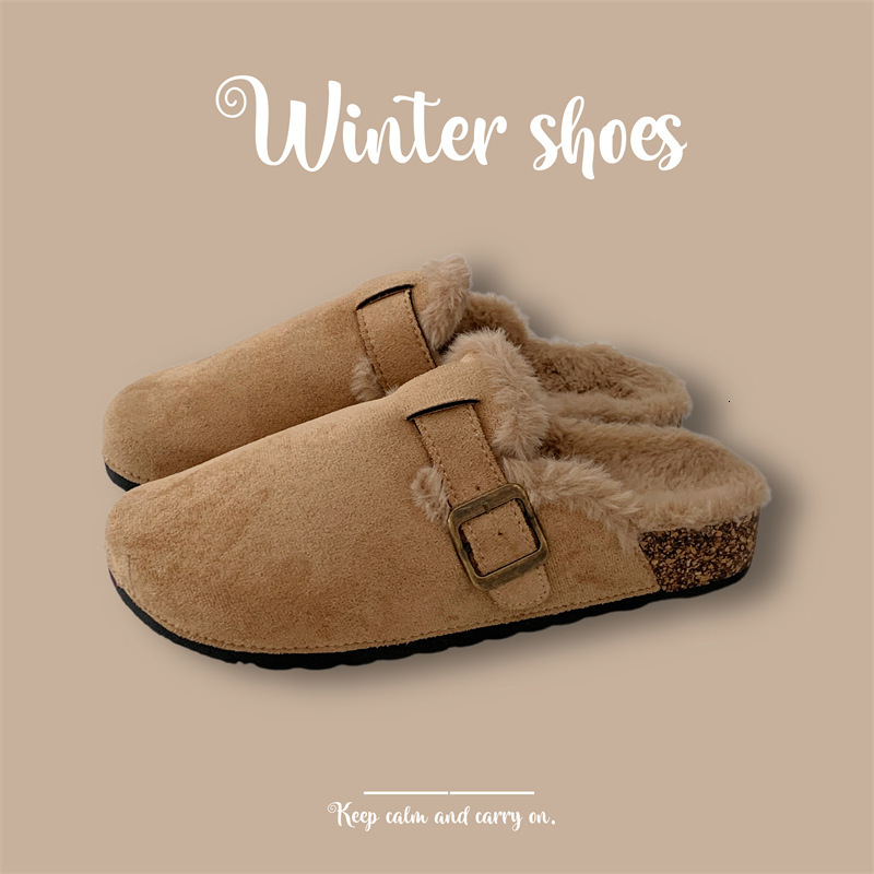 2024 New Outdoor Leisure Designer Slippers Flat Toe Half Slippers Fashion Women's Warm Fur Indoor And Outdoor Slippers, 2024 Autumn And Winter Ne