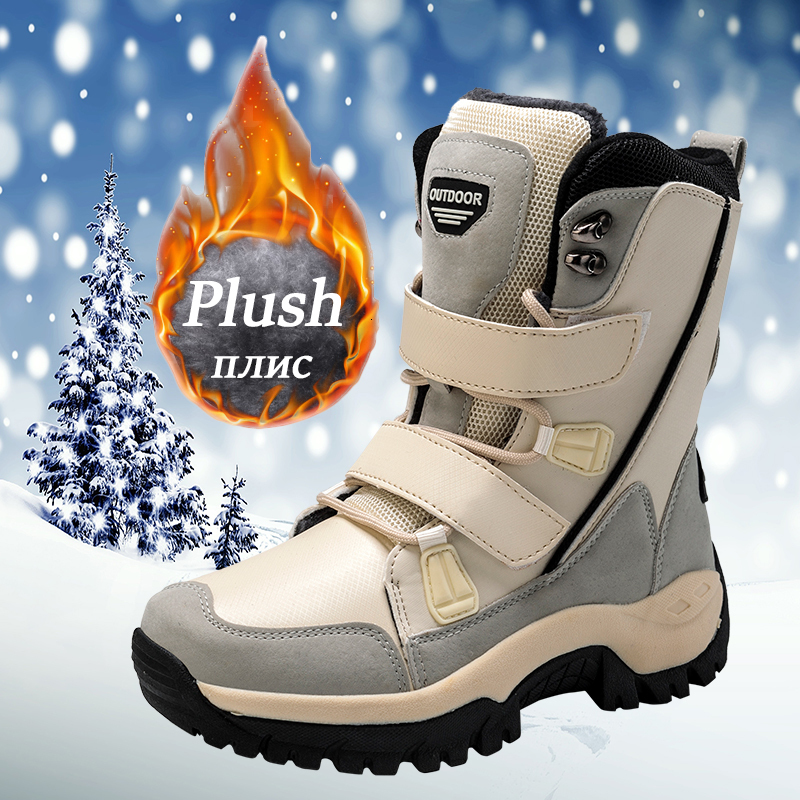 2024 Hot Trend Winter Women's Snow Boots Thickened Non-slip Super Warm Plush Women Hiking Boot Waterproof Female Mid Ankle Boot