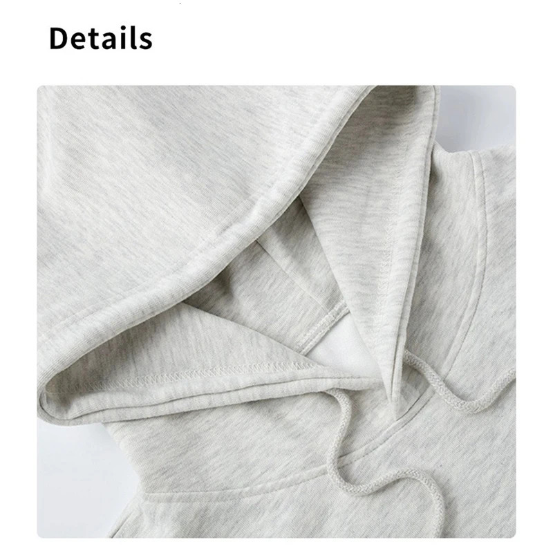 NXXTRESS Men Womans Sweatshirts Solid Drop Shoulder Korean Female Hooded Pullovers Thicken Warm Oversized Hoodies Cotton Tops 241104