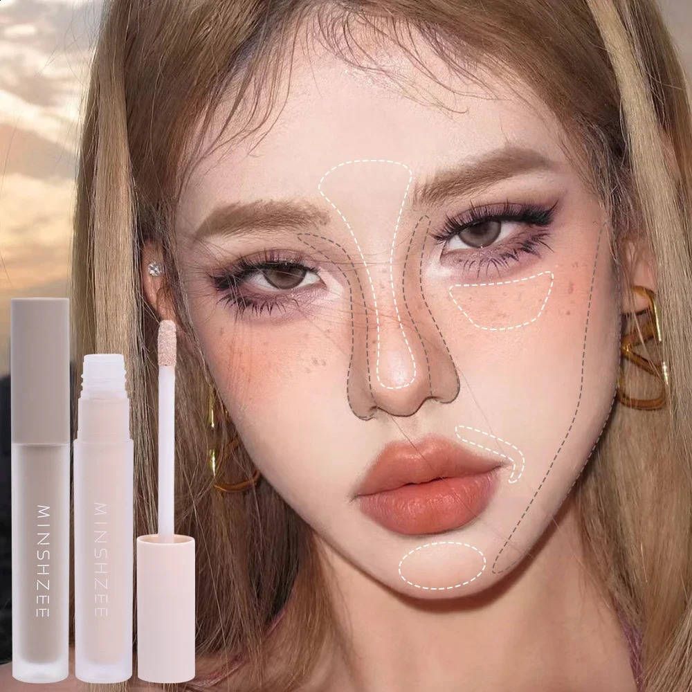 Waterproof Liquid Contour Stick Matte Highlighter Nose Shadow Long Lasting Brightening Face Bronzers Contouring Makeup Cosmetics 241105