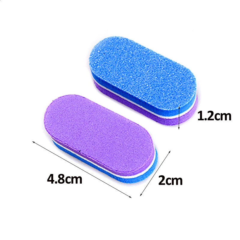500 PcsLot Wholesale Nail Supplies Mini Nail Sponge Files Buffer Block Double Side Buffing Gel Nail Polish Manicure Tools Kit 241105