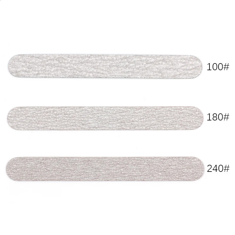 100200Pcs 13.5CM Mini Replaceable Nail File Self-adhesive Removable Sandpaper Pads Metal Handle 100180240 Emery Board Buffer 241105
