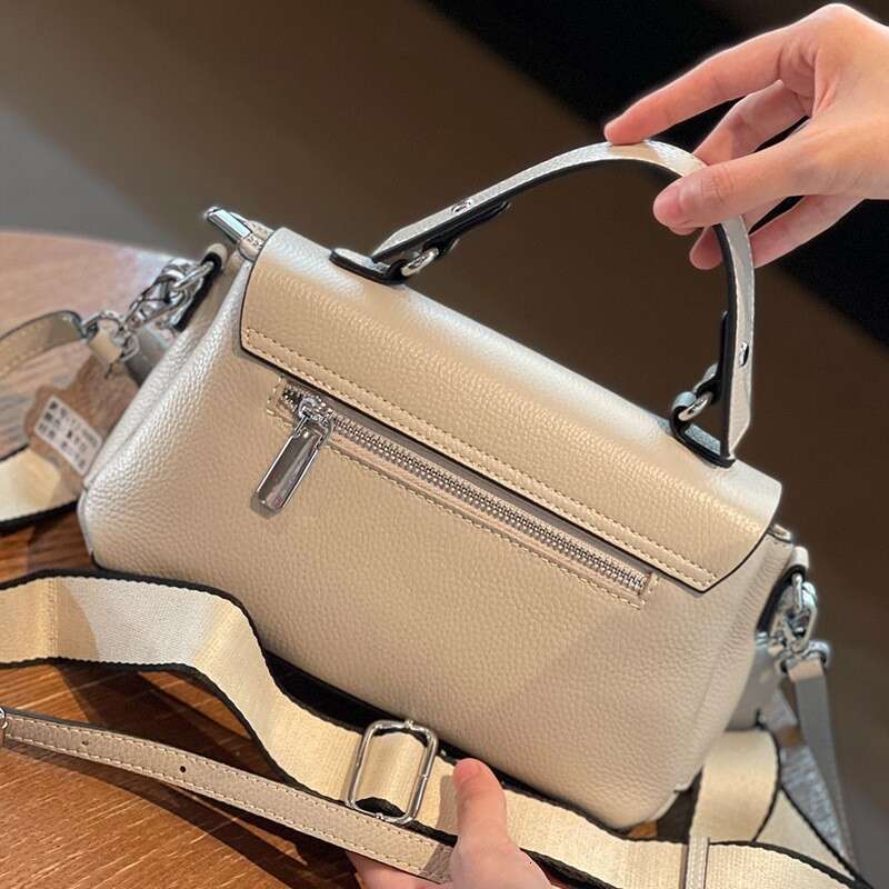 Designer Bag Luxury Handbags Female Crossbody Bags Vintage Genuine Leather One Piece Shoulder Bag Small Square Bag For Women Cowhide Blue Bag