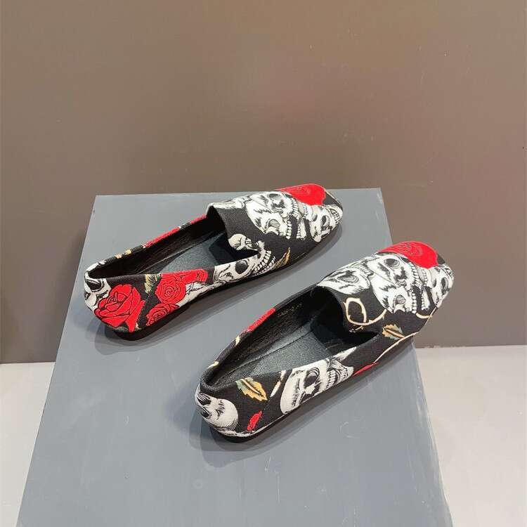 China-Chic Flat Sole Small Single For Women In South Korea Autumn New Style Versatile Shallow Mouth Trend Square Head Women's Shoes